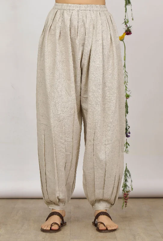 Beige Cotton Khaadi Harem Pants