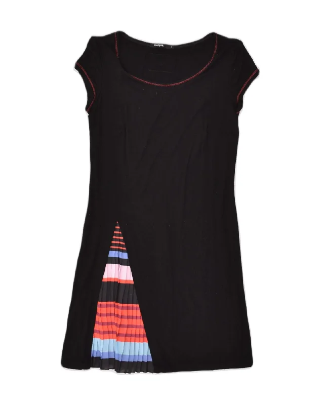 DESIGUAL Womens A-Line Dress UK 8 Small Black