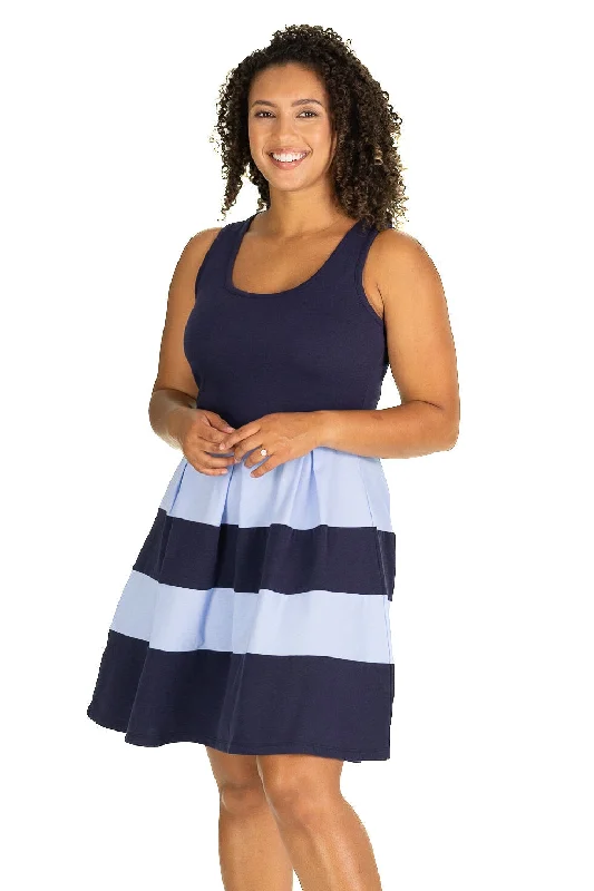 Duffield Lane Ludington Dress - Navy/Periwinkle