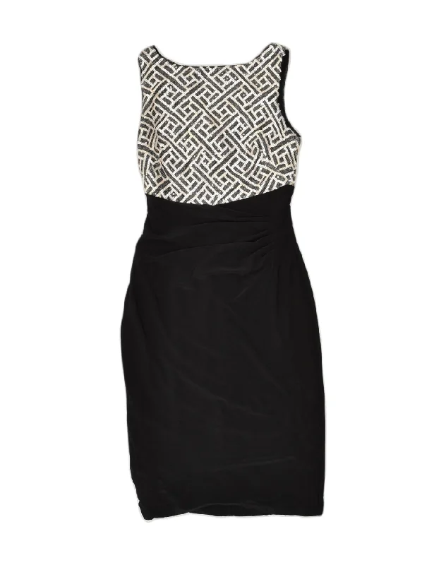 RALPH LAUREN Womens Sheath Dress US 2 XS Black Colourblock