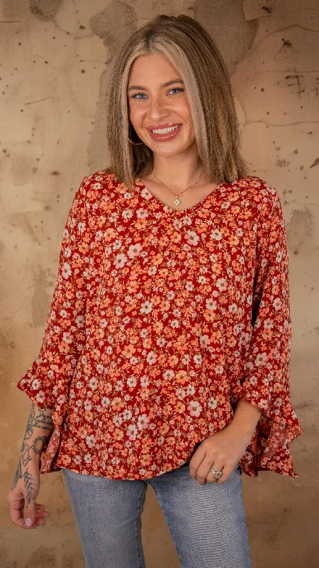 Kamilla Ruffle Sleeve Top Cardigan Sweater Pullover