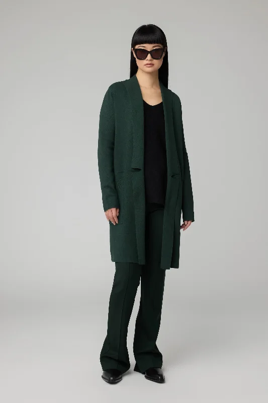 Soia & Kyo - Benela Cardigan in Evergreen Print Jacquard Embroidered