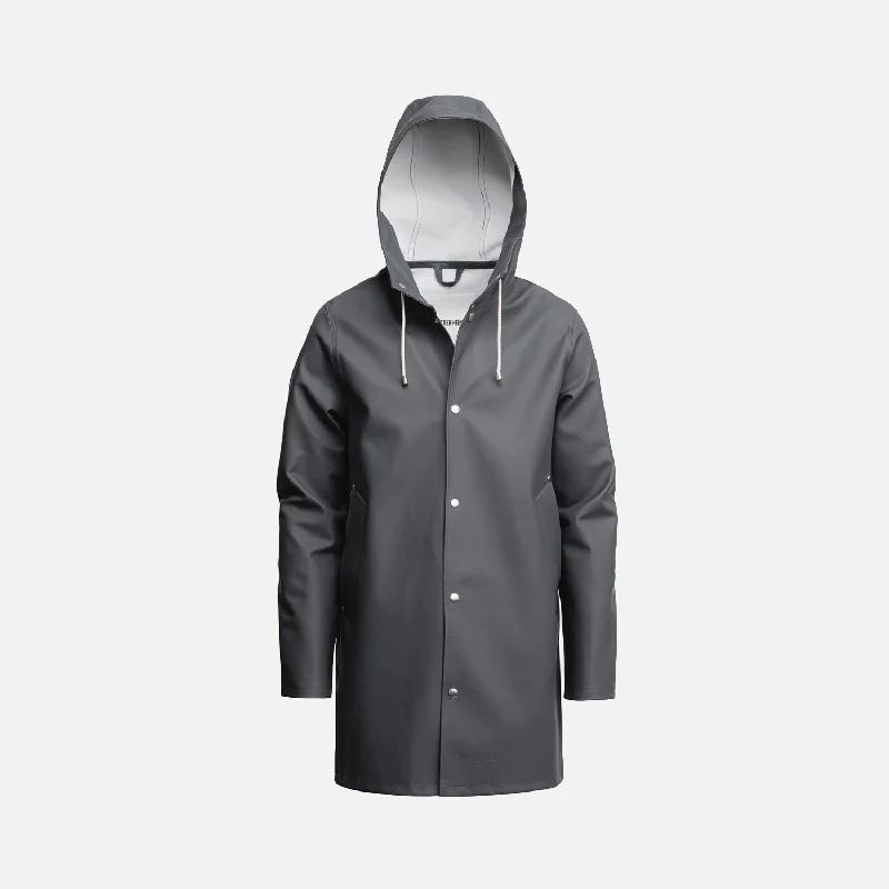 Adults Classic Stockholm Raincoat - Charcoal Sporty Zip-Up Jacket
