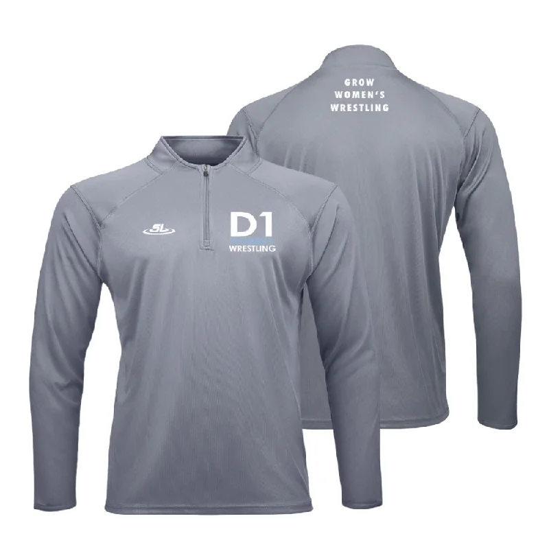 D1 Women's Wrestling Essential Performance 1/4 Zip Shirt Hoodie with Print Artistic Unique