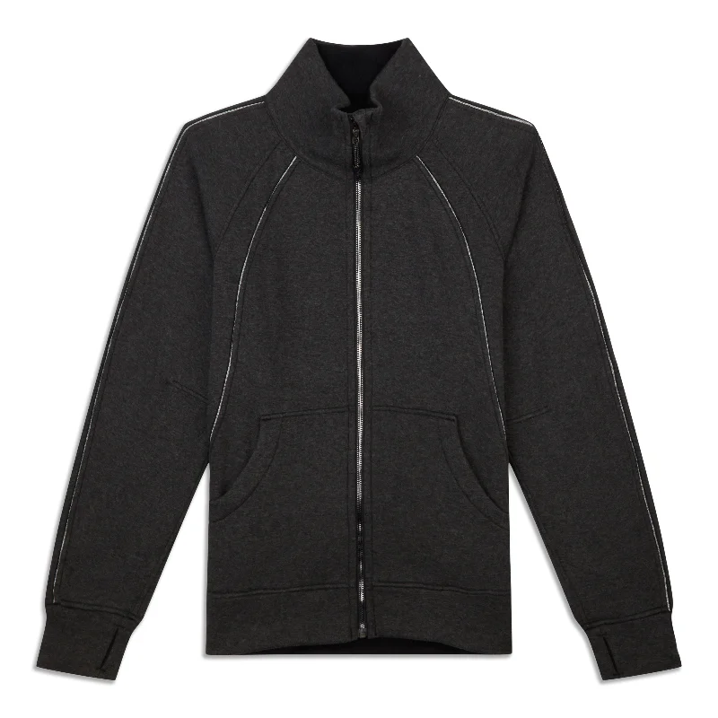 Scuba Oversized Funnel-Neck Zip Up - Resale Hoodie Crop Top Short Trendy
