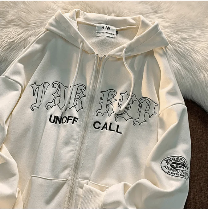 Zip-Up Streetwear Sweater Hoodie with Stripes Bold Sporty