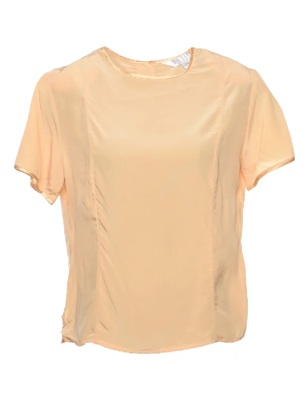 Beige Silk Top - S Cozy Wool Top